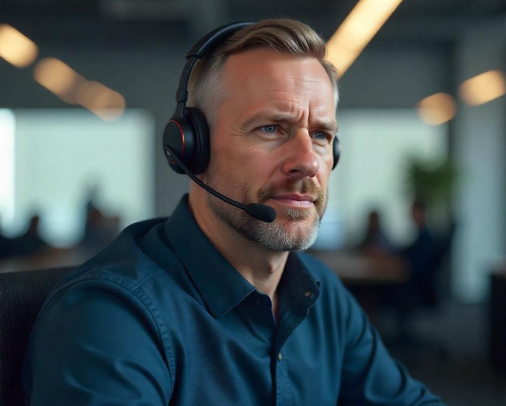Man with headset